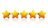 five stars rating button for experience reviews